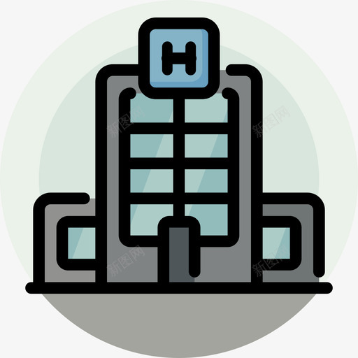 医院医院11号线颜色图标svg_新图网 https://ixintu.com 医院 医院11号 线颜色