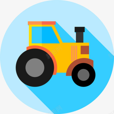 拖拉机农业4平车图标图标