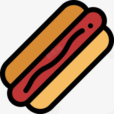 热狗烧烤派对4正色图标图标
