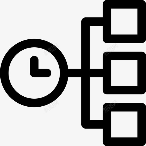 时间管理器时间管理5线性图标svg_新图网 https://ixintu.com 时间管理5 时间管理器 线性