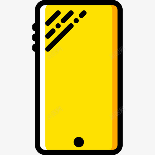 智能手机tech4黄色图标svg_新图网 https://ixintu.com tech4 智能手机 黄色