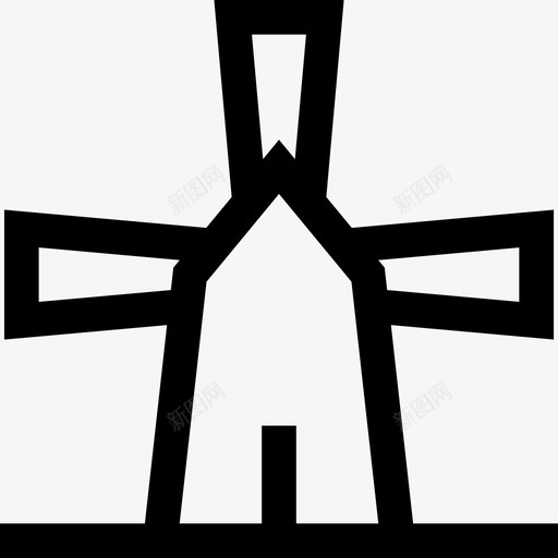 风车景观收集线性图标svg_新图网 https://ixintu.com 景观收集 线性 风车