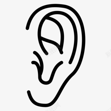 耳解剖学生物学图标图标