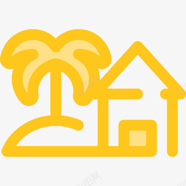 房子风景11黄色图标图标