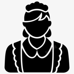外籍家庭佣工女佣家庭佣工家政工人图标高清图片