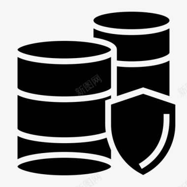 数据库保护通用数据保护条例油桶图标图标