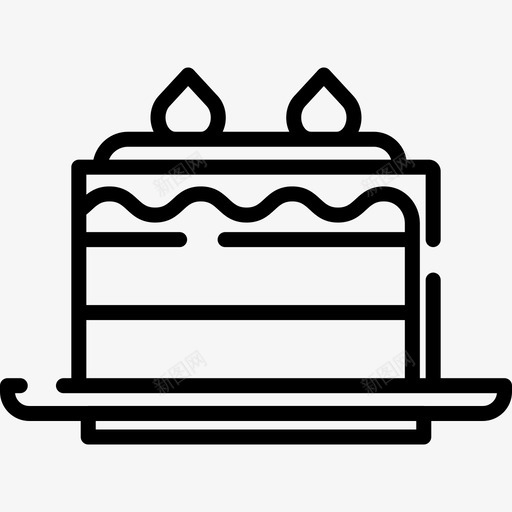 蛋糕咖啡店25直线型图标svg_新图网 https://ixintu.com 咖啡店25 直线型 蛋糕