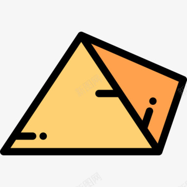 金字塔建筑线条色彩图标图标