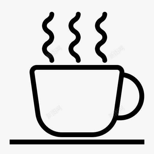 一杯热咖啡咖啡厅厨房图标svg_新图网 https://ixintu.com 一杯热咖啡 厨房 咖啡厅 咖啡厅轮廓 马克杯
