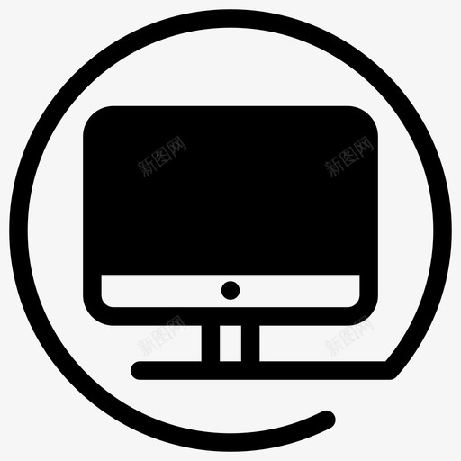 屏幕计算机桌面图标svg_新图网 https://ixintu.com 基本ui圆标志符号 屏幕 显示器 桌面 监视器 计算机