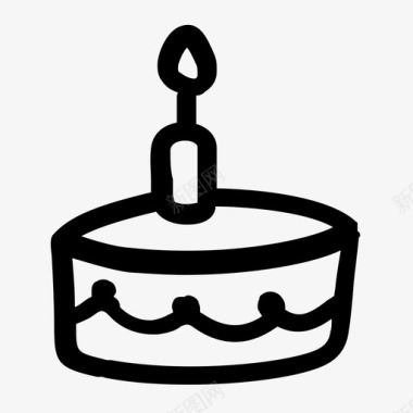 生日蛋糕蜡烛点燃图标图标