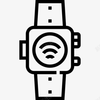 智能手表未来技术10线性图标图标