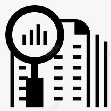 研究分析放大镜图标图标