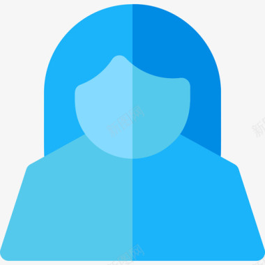 女性android应用程序7扁平图标图标