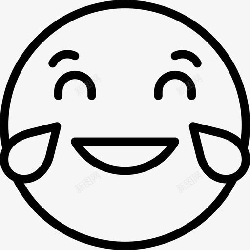 惊讶表情符号13直线图标svg_新图网 https://ixintu.com 惊讶 直线 表情符号13