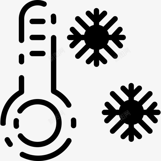 冬季天气预报2线性图标svg_新图网 https://ixintu.com 冬季 天气预报2 线性