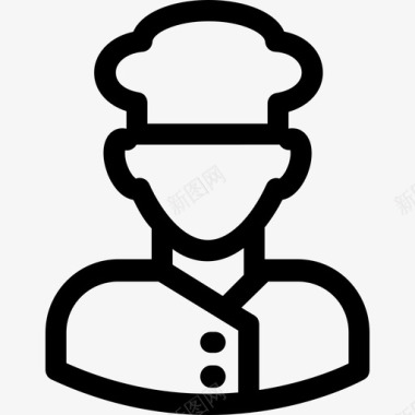 厨师头像包直系图标图标
