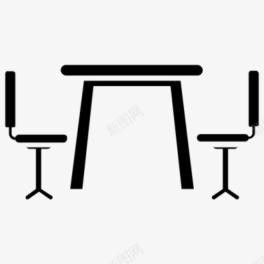 餐厅家具餐椅餐桌图标图标
