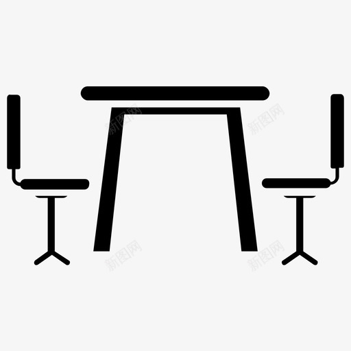 餐厅家具餐椅餐桌图标svg_新图网 https://ixintu.com 家庭内部 木制家具雕刻图标 餐厅家具 餐桌 餐椅