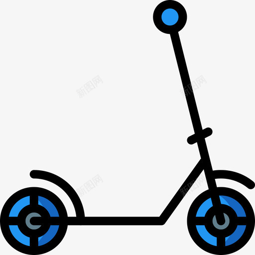 滑板车玩具12线性颜色图标svg_新图网 https://ixintu.com 滑板车 玩具12 线性颜色