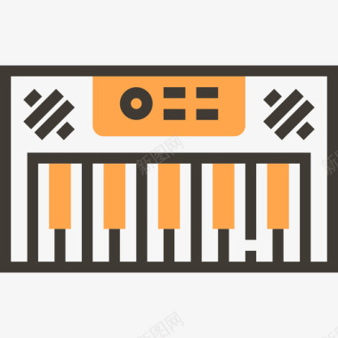 钢琴乐器2黄影图标图标