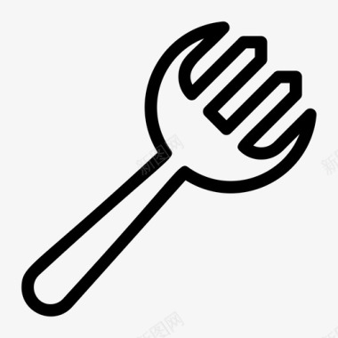 叉子烹饪厨房图标图标