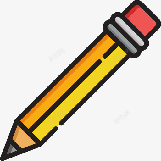 铅笔普通艺术2线颜色图标svg_新图网 https://ixintu.com 普通艺术2 线颜色 铅笔