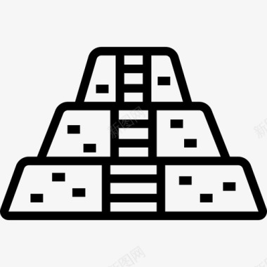 金字塔旅行21直线图标图标