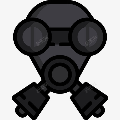 防毒面具消防5线性颜色图标svg_新图网 https://ixintu.com 消防5 线性颜色 防毒面具