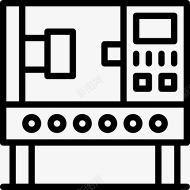 机械压力机工业6线性图标图标