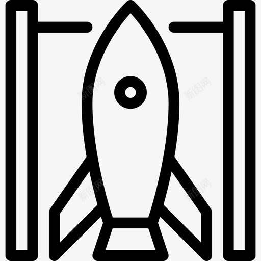 火箭太空35直线型图标svg_新图网 https://ixintu.com 太空35 火箭 直线型