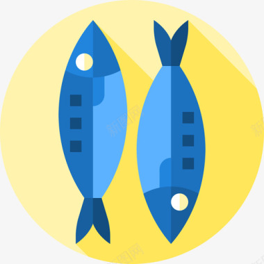 沙丁鱼健康食品4平淡图标图标