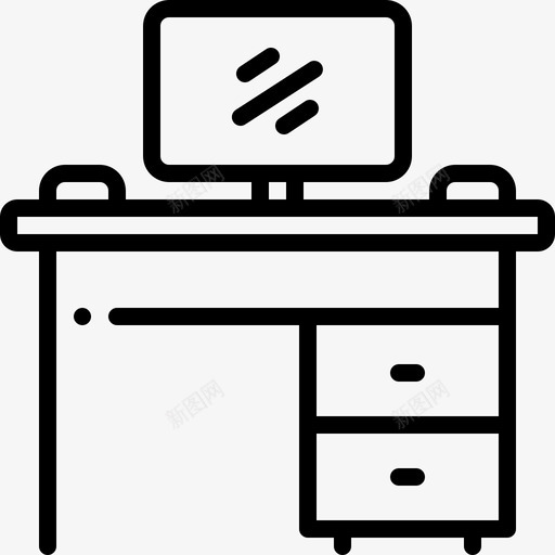 工作台桌子显示器图标svg_新图网 https://ixintu.com 工作台 显示器 桌子 车间