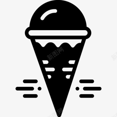 奶油蛋卷冰淇淋提神图标图标
