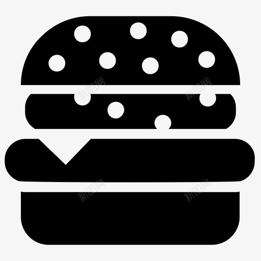 芝士汉堡快餐汉堡包图标svg_新图网 https://ixintu.com 垃圾食品 快餐 汉堡包 烧烤和尾门雕文图标 芝士汉堡