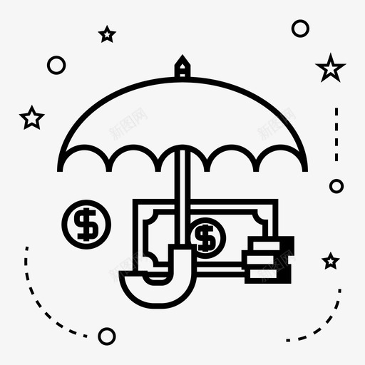 资金保护保险资金图标svg_新图网 https://ixintu.com 保护伞 保险 资金 资金保护 金融