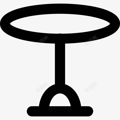 桌子建筑和家具粗体圆形图标svg_新图网 https://ixintu.com 建筑和家具 桌子 粗体圆形