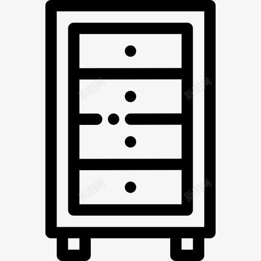 抽屉柜家用家具4件线性图标svg_新图网 https://ixintu.com 家用家具4件 抽屉柜 线性
