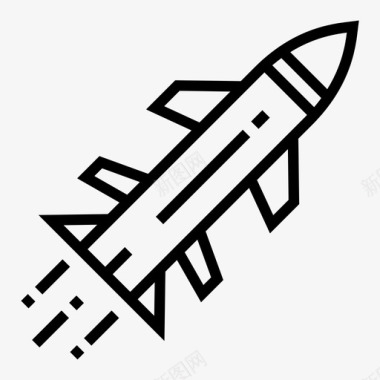 火箭战斗军事图标图标