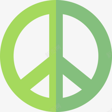 和平主义嬉皮士10平淡图标图标