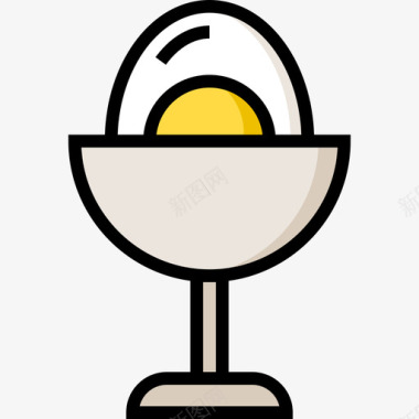 水煮鸡蛋夏粮饮料4种原色图标图标