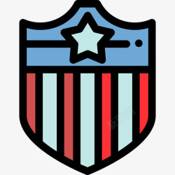 美国盾美国盾美国8线性颜色图标高清图片