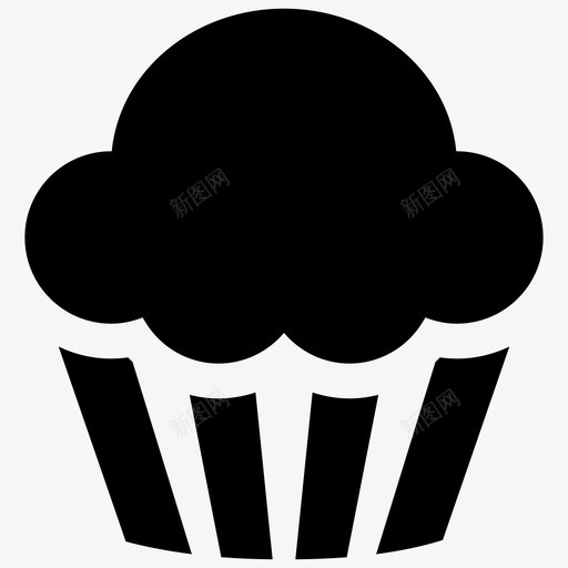 纸杯蛋糕面包房甜点图标svg_新图网 https://ixintu.com 松饼 甜点 纸杯蛋糕 面包房 食物