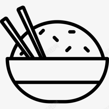 米饭食品和饮料15直系图标图标