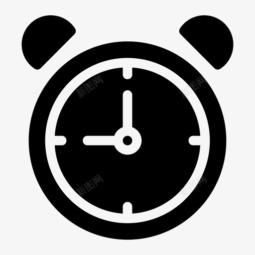闹钟九点钟时间图标svg_新图网 https://ixintu.com 九点钟 手表 时间 闹钟