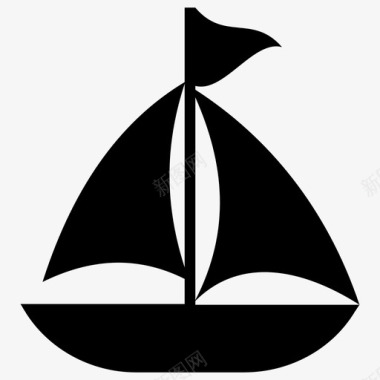 帆船划船渔船图标图标