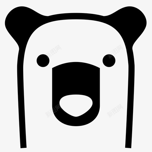 北极熊熊脸熊头图标svg_新图网 https://ixintu.com 冰熊 北极熊 北极熊图标 熊头 熊脸 矢量熊头标志