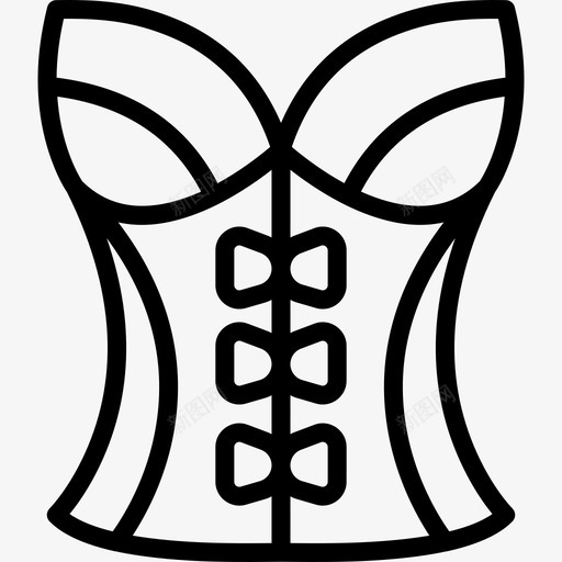紧身胸衣女装4件直系图标svg_新图网 https://ixintu.com 女装4件 直系 紧身胸衣