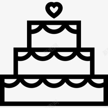 结婚蛋糕爱情4直系图标图标