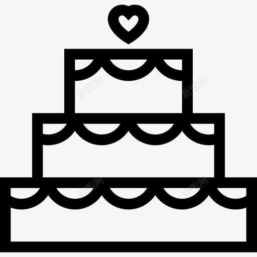 结婚蛋糕爱情4直系图标svg_新图网 https://ixintu.com 爱情4 直系 结婚蛋糕